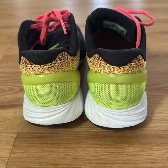 NIKE Big Kids LunarGlide Sneakers 6.5Y 8.5W Blue Black Pink Athleisure Running - Picture 4 of 9